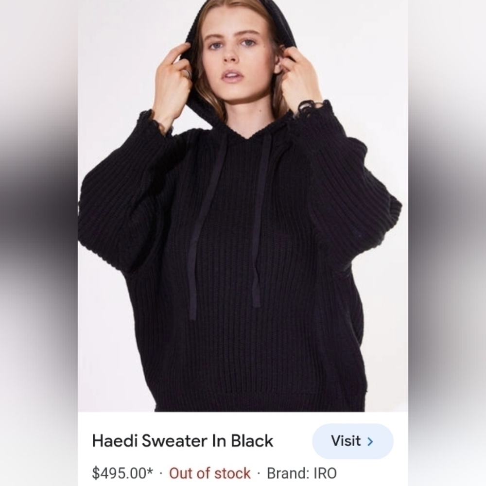 Iro Haedi merino wool hood sweater.